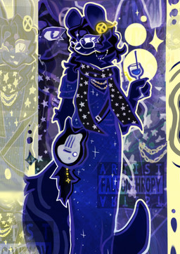 accessory anthro beverage big_tail black_body clothing dress eyewear female glasses holding_object jewelry makeup purple_body redesign scarf solo sparkles standing tail falconthropy szlugcat rain_world videocult firework_(falconthropy) watcher_(rain_world) slugcat slugcat_humanoid absurd_res colored digital_drawing_(artwork) digital_media_(artwork) hi_res