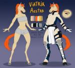 anthro breasts clothed clothing exposure_variation female hooves nude smile solo sunny_way viatrix_aestra_(character) equid equine horse mammal flat_colors model_sheet