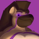 anthro brown_body brown_fur brown_hair dramatic_lighting fur glowing glowing_eyes hair light looking_at_viewer male mane mane_hair mohawk mouth_closed muscular nude pecs purple_body purple_eyes purple_fur shadow simple_background slime solo zer0hyena zero_hyena goo_creature hyena mammal 1:1 2024 colored digital_drawing_(artwork) digital_media_(artwork) headshot_portrait icon lighting portrait shaded signature