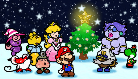 3_fingers admiral anthro armless armwear band-aid band-aid_on_face bandage bandage_on_face beaded_jewelry beaded_necklace beads big_breasts black_eyebrows black_nose black_tail blonde_hair blue_clothing blue_ear_piercing blue_feet blue_hoodie blue_overalls blue_topwear bottomwear bracelet breasts brown_body brown_clothing brown_facial_hair brown_footwear brown_hair brown_mustache brown_shoes button_(fastener) christmas_star christmas_tree clothed clothed_anthro clothed_female clothed_human clothed_male clothing cravat crown curly_hair dress ear_piercing elbow_gloves eyebrows eyes_closed facial_hair featureless_breasts feet female female_anthro female_feral female_human female_humanoid feral fingers footwear fully_clothed fully_clothed_anthro fully_clothed_human fully_clothed_male fur gem gesture gloves gold_(metal) gold_bracelet gold_jewelry green_body green_ear_piercing green_shell green_skin green_tail grey_clothing grey_facial_hair grey_helmet grey_mustache grey_shirt grey_topwear group hair hands_behind_back hands_together handwear hat headgear headlamp headwear highlights_(coloring) holidays hoodie jewelry lamp larger_female larger_human larger_humanoid larger_male light lips lipstick long_hair makeup male mouthless mustache necklace night noseless orange_bottomwear orange_clothing orange_pants outside overalls pants patch_(fabric) peaked_cap piercing pink_body pink_clothing pink_dress pink_hair pink_hat pink_headwear pink_inner_ear pink_lips pink_skin plant princess purple_body purple_hair purple_skin red_clothing red_cravat red_footwear red_hair red_hat red_headwear red_highlights red_mask red_shirt red_shoes red_tongue red_topwear round_ears royalty sapphire_(gem) scales shell shirt shoes short_hair singing size_difference smaller_female smaller_feral smaller_human smaller_male snow snowing tail tail_gesture tail_heart tan_body tan_skin thick_lips tongue topwear tree white_armwear white_body white_clothing white_elbow_gloves white_fur white_gloves white_handwear white_hat white_headwear winter witch_hat yellow_body yellow_lipstick yellow_scales yellow_tail captainquack64 christmas mario_bros mythology nintendo paper_mario paper_mario:_the_thousand_year_door peanuts_(comic) admiral_bobbery goombella koops madame_flurrie mario ms._mowz princess_peach the_great_gonzales_jr vivian_(mario) air_creature bob-omb dinosaur dragon elemental_creature goomba green_yoshi human humanoid koopa koopa_troopa mammal mouse murid murine mythological_creature mythological_scalie prehistoric_species reptile rodent scalie shadow_siren tortoise turtle yoshi 2024 colored digital_drawing_(artwork) digital_media_(artwork) english_description hi_res lighting shaded simple_shading trans_(lore) trans_woman_(lore)