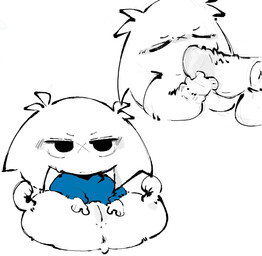 anthro anus balls blush bodily_fluids butt clothing duo eyes_closed fellatio female genitals male male/female offscreen_male oral penile penis sex sweat sweater topwear vulva hachi92828 cave_story sue_sakamoto lagomorph leporid mammal mimiga rabbit hi_res