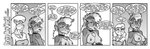 anthro beth_oakem brave_new_world_(style_wager) breasts cheek_tuft chest_tuft clothed clothing collar comic dialogue duo ear_piercing ear_ring english_text facial_tuft female fur greyscale hair looking_back mammal monochrome murid murine nipples nude piercing profanity rat ring_piercing rodent roxi_ratt sciurid spiked_collar spikes style_wager text tree_squirrel tuft