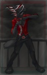 anthro biped bottomwear clothing denim denim_bottomwear denim_clothing jeans jewelry male necklace pants pose solo standing tail kyma capcom resident_evil umbrella_corporation raikyo canid canine canis mammal wolf 2010