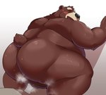 12beat13 2022 anthro bear belly big_belly big_butt black_nose blush butt duo eyes_closed facesitting humanoid_hands kemono male mammal morbidly_obese morbidly_obese_anthro morbidly_obese_male musk obese obese_anthro obese_male overweight overweight_anthro overweight_male sitting_on_another solo_focus