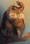 anthro armpit_hair balls belly_hair body_hair bone genitals gynomorph hairy_balls intersex leg_hair musk overweight pubes skull skull_head slob smegma solo fireclown american_mythology indigenous_north_american_mythology mythology north_american_mythology wendigo absurd_res hi_res