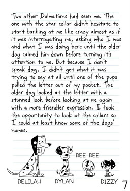 black_spots black_text duo female feral fur heterochromatic_ears male simple_background spots text white_background white_body white_fur jackcryo 101_dalmatian_street 101_dalmatians diary_of_a_wimpy_kid disney dee_dee_(101_dalmatians) delilah_(101_dalmatians) dizzy_(101_dalmatians) dylan_(101_dalmatians) canid canine canis dalmatian domestic_dog mammal hi_res