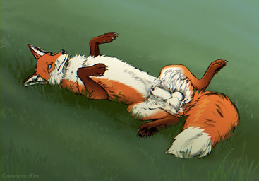 animal_genitalia animal_penis anus balls canine_genitalia canine_penis feral fully_sheathed genitals grass lying male on_back outside penis plant sheath solo corruptedfox skayo canid canine fox mammal red_fox true_fox 2026