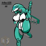 aircraft anthro areola big_breasts biped black_areola black_nipples blue_body blue_eyes blue_tail blue_wings breasts eyelashes female machine markings multicolored_body nipples non-mammal_nipples raised_leg solo tail thick_thighs two_tone_body two_tone_tail two_tone_wings vehicle white_body white_tail white_wings wide_hips wings mechanicalstage airbus airbus_a320 avi_(lizzyglizzy) aircraft_humanoid living_aircraft living_machine living_vehicle robot 1:1 hi_res