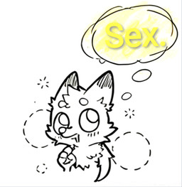 anthro bodily_fluids chibi daydream drooling fantasizing fantasy fur hair male ponytail saliva thought_bubble white_body white_fur mixia cricket_chen arctic_fox canid canine fox mammal true_fox