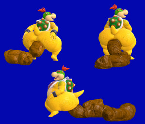 anthro belly big_butt bracelet butt crouching eyes_closed feces grin hand_on_butt huge_butt jewelry kerchief male male/male nude overweight pooping pooping_on_floor prince rear_view relieved royalty slightly_chubby smile solo thick_thighs kanebrentkoopa mario_bros mythology nintendo bowser_jr. dragon dragon_koopa koopa mythological_creature mythological_scalie reptile scalie turtle 3d_(artwork) absurd_res digital_media_(artwork) hi_res source_filmmaker_(artwork)