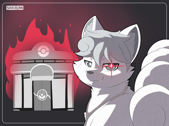 destruction ear_piercing ear_ring fangs feral fire fur glare male medical_instrument piercing pokemon_center ring_piercing scientific_instrument solo stethoscope teeth white_body white_fur nikkibunn disaster_girl nintendo pokemon berr alolan_form alolan_vulpix generation_7_pokemon pokemon_(species) regional_form_(pokemon) 2025 4:3 absurd_res hi_res meme