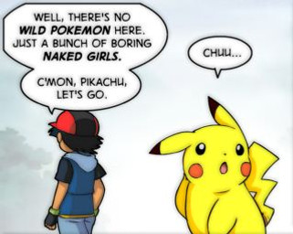 clothing derp_eyes dialogue duo feral fur hat headgear headwear humor male pokemon_speak tail text yellow_body yellow_fur unknown_artist nintendo pokemon ash_ketchum pokemon_trainer generation_1_pokemon human mammal pikachu pokemon_(species) rodent english_text low_res source_request