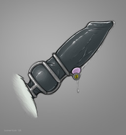 animal_genitalia animal_penis bodily_fluids canine_genitalia canine_penis egg_vibrator feral genital_fluids genitals keyhole knot knot_cage knotted_penis lock male orgasm_denial penile penis precum sex_toy solo vibrator vibrator_on_penis loonertick kekkaishi madarao_(kekkaishi) ayakashi canid canine canis ghost mammal spirit wolf absurd_res hi_res
