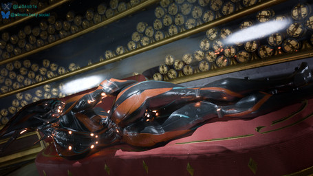 anus athletic athletic_female athletic_humanoid big_butt black_body butt butt_focus female genitals glistening glistening_body glistening_butt glistening_legs glistening_thighs glowing glowing_body glowing_eyes glowing_genitalia glowing_markings glowing_vulva looking_at_viewer lying machine markings nude nude_female on_side orange_body solo thick_thighs vulva samtrix sumsmutcreator_(modeler) digital_extremes tencent warframe valkyr_(warframe) humanoid robot robot_humanoid warframe_(species) 16:9 3d_(artwork) 4k absurd_res digital_media_(artwork) hi_res widescreen