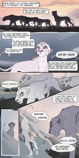 dialogue feet female feral front_view fur greeting group male outside side_view speech_bubble standing tail text toes drmax felid lion mammal pantherine 2026 absurd_res comic digital_drawing_(artwork) digital_media_(artwork) english_text hi_res