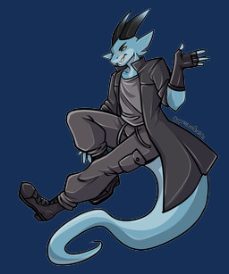 anthro blue_body boots clothed clothing footwear horn male scar shoes simple_background solo transparent_background yellow_eyes capricornbside kobold scalie 5:6 absurd_res alpha_channel hi_res