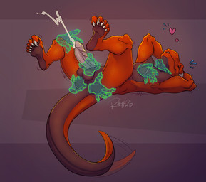 anthro anus balls bodily_fluids claws cum curling_toes disembodied_hand feet fingering genital_fluids genitals ghost_hand handjob heart_symbol horn male penile penis red_body scar sex solo tail tail_motion tailwag toe_claws raiyk mythology xaldin dragon mythological_creature mythological_scalie scalie