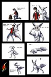 all_fours ambiguous_gender anthro black_border border bottomwear cargo_pants clothed clothing dialogue dipstick_tail falling_over fingers forced forced_transformation glistening grey_body hollow_body human_to_feral kneeling markings nude open_mouth pants pawpads paws pink_pawpads pokeball shrinking simple_background size_transformation solo species_transformation standing suit_transformation tail tail_markings text topwear transformation trapped_in_clothing tuft unusual_anatomy vest white_background white_markings white_tuft worried tomek1000 nintendo pokemon john_(swack16) animate_inanimate eevee generation_1_pokemon living_clothing pokemon_(species) 2014 colored comic english_text hi_res