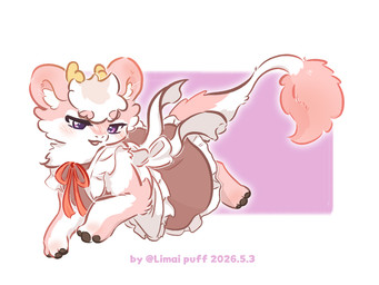 blush blush_lines clothing drop feet female half-closed_eyes maid_uniform narrowed_eyes one's pink_body purple_eyes shy smile solo suspension_doggystyle toes uniform liln fabulous_beasts 4:3
