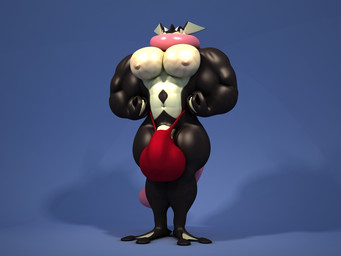 abs anthro biceps big_muscles bulge clothed clothing flexing genitals huge_muscles humanoid_genitalia humanoid_penis hyper hyper_muscles long_tongue male muscular muscular_anthro muscular_male navel nipples pecs penis penis_base pose simple_background solo speedo standing swimwear tongue tongue_out anthroanim nintendo pokemon sebastian_greninja amphibian generation_6_pokemon greninja pokemon_(species) 2016 3d_(artwork) 4:3 digital_media_(artwork)