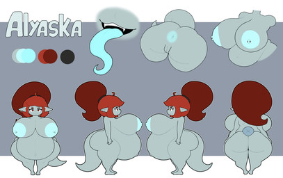 anatomy anthro anus areola belly big_areola big_belly big_breasts big_butt breasts butt color_swatch comparison curvy_figure ear_piercing ear_ring eye_print eyebrow_piercing facial_piercing female front_view genitals hair huge_areola huge_belly huge_breasts hyper hyper_pregnancy information long_tail long_tongue nipple_piercing nipples nude nude_anthro nude_female overweight overweight_female piercing plump_labia pointy_ears ponytail pregnant pregnant_female rear_view red_eyes ring_piercing sharp_teeth shortstack side_view tail teeth text thick_tail thick_thighs tongue vulva wide_hips alyaska2201 alyaska absurd_res bust_portrait character_name english_text hi_res model_sheet portrait