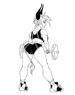 athletic athletic_wear bottomwear butt clothing exercise female footwear hair horn muscular muscular_female shoelaces shoes simple_background sneakers solo topwear white_background workout akweer animal_humanoid bovid bovid_humanoid bovine bovine_humanoid cattle_humanoid humanoid mammal mammal_humanoid 2021 hi_res monochrome