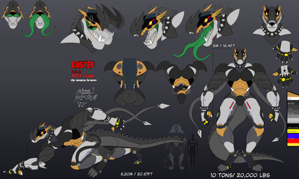 2_tongues 4_toes 6_fingers abs anthro back_spikes belly_mouth black_eyes black_tongue blade bodily_fluids chest_spike claws comparing crocodile_tail ear_piercing ear_ring feet fingers glowing glowing_eyes green_tongue group horn lights long_tail machine male markings multi_tail multi_tongue multicolored_body muscular muscular_male open_mouth orange_markings piercing purple_markings red_markings retractable_teeth ring ring_piercing saliva screen screen_face screws semi-anthro sharp_teeth simple_background small_waist solo spikes spikes_(anatomy) tail teeth tentacles text toes tongue tongue_out trio yellow_eyes teymosoo nykto_orygn_euster_(teymosoo) alien human kristen_(teymosoo) mammal monster robot 5:3 absurd_res english_text hi_res model_sheet