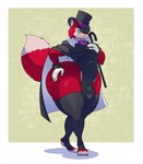 anthro big_butt bulge butt cane clothed clothing cuff_links femboy green_eyes hat headgear headwear huge_butt huge_thighs legwear male solo tail thick_thighs thigh_highs top_hat reagan700 "honest"_john_foulfellow canid canine fox mammal hi_res