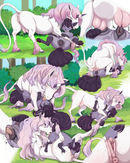 69_position animal_genitalia animal_vulva anus black_body black_fur black_vulva butt canine_genitalia canine_vulva clitoral_sucking clitoral_winking clitoris cunnilingus dove_fucking equine_anus equine_genitalia equine_vulva eyes_closed feet female female/female female_feral feral feral_on_feral fetlocks french_kissing fur genitals grey_body grey_fur hooves horn interspecies kissing larger_female mane mind_control oral outside_sex pawpads paws pink_body pink_eyes pink_fur pink_mane puffy_anus quadruped sex size_difference smaller_female soles tail tail_tuft teats toes tribadism tuft udders underhoof unicorn_horn vaginal vulva white_body white_fur shebeast mythology nintendo pokemon equid equine generation_1_pokemon mammal mythological_creature mythological_equine pokemon_(species) unicorn vulpix 2024 absurd_res digital_media_(artwork) hi_res
