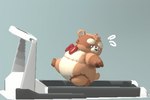 anthro belly brown_body brown_fur cute_fangs eyebrows eyewear fangs fur glasses male mature_male overweight plushie seam_(sewing) short_stack solo teddy_bear teeth thick_eyebrows treadmill naughtygoblinz teddy_baron animate_inanimate bear living_plushie mammal 3d_(artwork) digital_media_(artwork)