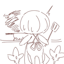 ambiguous_gender anthro clothed clothing cooking cookware frying_pan hair holding_object holding_spatula holding_tool kitchen_utensils simple_background solo spatula steam tail tools white_background crepix nintendo pokemon generation_4_pokemon legendary_pokemon pokemon_(species) uxie 1:1 2015 low_res
