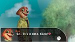 anthro clothed clothing dialogue fangs footprint fur gameplay_mechanics header looking_at_viewer male necktie open_mouth pawprint pawprint_pattern plant shirt showing_teeth smile solo teeth text text_box text_header tongue topwear tree zhearun disney zootopia nick_wilde canid canine fox mammal red_fox true_fox 16:9 2020 digital_media_(artwork) english_text hi_res widescreen