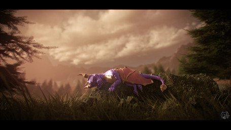 claws cloud feral grass horn landscape male membrane_(anatomy) plant purple_body scales sky sleeping solo tail tree wings deadair3d activision european_mythology mythology spyro_the_dragon spyro dragon mythological_creature mythological_scalie scalie western_dragon 16:9 3d_(artwork) blender_(artwork) digital_media_(artwork) hi_res widescreen