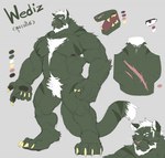 anthro back_scar biceps claws fur male muscular muscular_anthro muscular_male nipples pawpads paws pecs scar tail sollyz wediz_(sollyz) felid mammal pantherine 2017 hi_res model_sheet