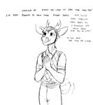 2021 anthro antlers clothed clothing comic deer deer_prince dialogue english_text hi_res hladilnik horn male mammal monochrome motion_lines simple_background solo sweater sweater_vest tail tail_motion tailwag text topwear vest white_background