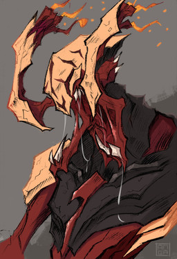alternate_color black_body black_skin bodily_fluids dripping eyeless faceless fangs head_tendrils male open_head open_mouth red_body red_flesh red_skin saliva saliva_drip saliva_string simple_background solo split_jaw teeth unusual_mouth wide-open_mouth yellow_body yellow_skin chickendrawsdogs digital_extremes tencent warframe nidus_(warframe) humanoid infested_(warframe) monster warframe_(species) absurd_res half-length_portrait hi_res portrait signature