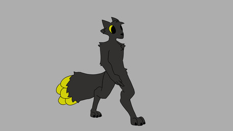 anthro black_body black_nose blood bodily_fluids colored_blood death falling gore grey_background male paws simple_background solo tail unusual_blood unusual_bodily_fluids yellow_blood yellow_eyes yellow_tail tokocofi casualties:_unknown gunsaw expie_(gunsawian) gunsawian hybrid 16:9 2d_animation animated frame_by_frame hi_res widescreen