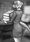 anthro big_breasts book breasts bubble_butt business_suit butt clothing curvy_figure dialogue elderly elderly_anthro elderly_female eyelashes eyewear female glasses hair long_tail looking_at_viewer looking_back looking_back_at_viewer mature_anthro mature_female short_hair smile snout solo suit tail talking_to_viewer teacher text thick_thighs voluptuous voluptuous_anthro voluptuous_female wide_hipped_anthro wide_hipped_female wide_hips chervyarts cavemanon_studios goodbye_volcano_high snoot_game mrs._roberts_(gvh) ceratosaurid ceratosaurus dinosaur prehistoric_species reptile scalie theropod 2025 absurd_res black_and_white english_text hi_res monochrome