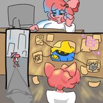 bottomwear clothing female gender_transformation magic magic_circle magic_user paper poster reflection shadow skirt transformation andetheslayer ande_(andetheslayer) felid feline mammal 1:1 comic story story_in_description
