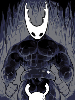 2_horns abs ambiguous_gender anthro anthrofied barazoku biceps big_muscles black_body bodily_fluids broad_shoulders cave clothed clothing dripping dripping_wet duo facing_each_other featureless_chest featureless_crotch fist glistening glistening_body grey_background horn intimidation larger_ambiguous larger_male latissimus_dorsi looking_down looking_up looking_up_at_another looming looming_over low-angle_view male mostly_offscreen_character mouthless muscular muscular_ambiguous muscular_anthro muscular_arms muscular_male muscular_thighs nude nude_anthro partially_clothed partially_submerged pecs quads simple_background simple_eyes size_difference stalactite standing_in_water standing_over sweat sweatdrop swim_ring tall water water_drop wet white_head dobyghost hollow_knight_(franchise) team_cherry hollow_knight_(character) john_hollow_knight the_knight_(hollow_knight) animal_humanoid arthropod arthropod_humanoid humanoid insect vessel_(species) absurd_res hi_res sibling_(lore)
