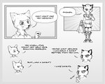 anthro bottomwear clothed clothing crossdressing dialogue duo gesture hand_gesture humor male midriff pointing shopping_bag skirt text jmaximum993 fantastic_mr._fox ash_fox_(fantastic_mr._fox) kristofferson_silverfox canid canine fox mammal red_fox true_fox comic english_text hi_res monochrome