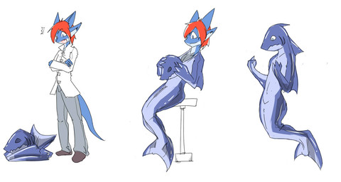 anthro arm_fin biped blue_body clothed clothed_anthro clothed_male clothing crossed_arms dorsal_fin elbow_fin fin glistening glistening_body hair head_fin male male_anthro red_hair simple_background sitting skinsuit solo species_transformation standing suit_transformation tail tail_fin tight_clothing transformation white_background mxl mythology aquatic cetacean dolphin dragon mammal mythological_creature mythological_scalie scalie toothed_whale 2012 digital_media_(artwork)