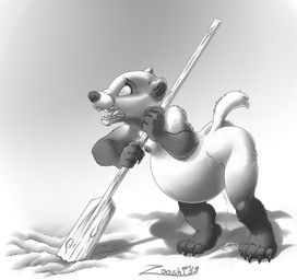 anthro belly big_belly bodily_fluids female genital_fluids labor nipples pregnant pregnant_female slave solo underage_pregnancy vaginal_fluids young young_anthro young_female zooshi badger mammal mustelid musteline hi_res monochrome