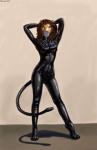 bodysuit clothing feeling female front_view glistening latex latex_clothing latex_skinsuit rubber_clothing skinsuit solo suit tight_clothing tight_suit shinard felid lion mammal pantherine digital_media_(artwork) hi_res