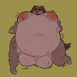 anthro balls balls_expansion belly belly_expansion big_balls big_belly big_breasts blush blush_lines bodily_fluids breast_expansion breasts brown_body brown_fur double_chin ear_piercing expansion foreskin fupa fur genital_expansion genital_fluids genitals gynomorph hair huge_balls huge_belly hyper hyper_balls hyper_belly hyper_genitalia inflation_fetish intersex lactating leaking_precum leg_tattoo looking_at_viewer lying morbidly_obese morbidly_obese_anthro navel nipples obese obese_anthro on_back open_mouth overweight overweight_anthro penis piercing pink_nipples precum red_hair small_penis solo stretch_marks surprised_expression tail tattoo thigh_tattoo guz9 sunny_(guz9) canid canine canis domestic_dog mammal 1:1 digital_drawing_(artwork) digital_media_(artwork) hi_res trans_(lore) trans_woman_(lore)