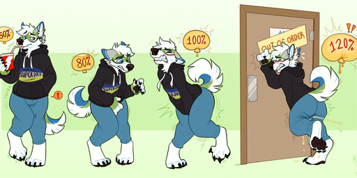 anthro bladder blue_body blue_bottomwear blue_clothing blue_fur blush bodily_fluids bottomwear clenched_teeth clothing container covering covering_crotch crotch_grab cup curled_tail denim desperation door drinking embarrassed fur genital_fluids green_body green_fur grope hoodie male omorashi one_leg_up organs out_of_order peeing_on_ground piercing raised_leg ring_piercing solo squirming steam sweat tail teeth toilet tongue tongue_out topwear urine urine_drip urine_on_ground watersports wetting white_body white_fur wide_hips starthewerewolf superdry zelenyy canid canine canis domestic_dog husky mammal nordic_sled_dog spitz absurd_res hi_res