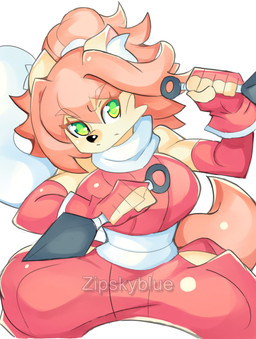 anthro clothing female fur green_eyes ninja red_clothing solo warrior yellow_body yellow_fur zipskyblue mei_(zipskyblue) felid feline mammal absurd_res hi_res