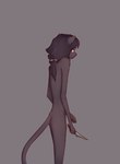 anthro black_body black_fur female fur hair knife long_hair nude skinny solo weapon whiskers cdt2s snowflake_(cdt2s) domestic_cat felid feline felis mammal hi_res