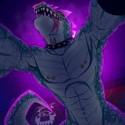 anthro bedroom choker choker_only dark_lighting detailed_background first_person_view holding_viewer jewelry male necklace necklace_only nipple_piercing nipples nude piercing pink_lighting poster purple_lighting solo tongue tongue_out tongue_piercing aemoonlight143 goat_(movie) modo_olachenko komodo_dragon lizard monitor_lizard reptile scalie 1:1 hi_res