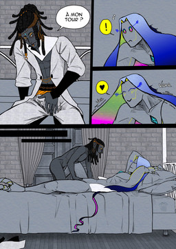 anthro bed between_legs boots bulge bulge_frottage bulge_rubbing cane caressing clothed clothing dialogue duo erection femboy fondling_penis footwear french_kissing furniture genitals hand_on_penis happy head_on_pillow heart_symbol high_heeled_boots high_heels hug kissing larger_anthro looking_at_another looking_at_partner looking_pleasured love male male/male nude nude_male on_bed penis penis_poking_out pillow profanity pupils romantic romantic_couple seductive shoes size_difference slit_pupils smaller_human tapering_penis text helfyr nobodick on_the_tip_of_the_tongue stisefaris_(ottott) vep_(ottott) animal_humanoid arthropod arthropod_humanoid butterfly butterfly_humanoid elf human humanoid insect insect_humanoid lepidopteran lepidopteran_humanoid mammal mammal_humanoid absurd_res colored comic french_text hi_res